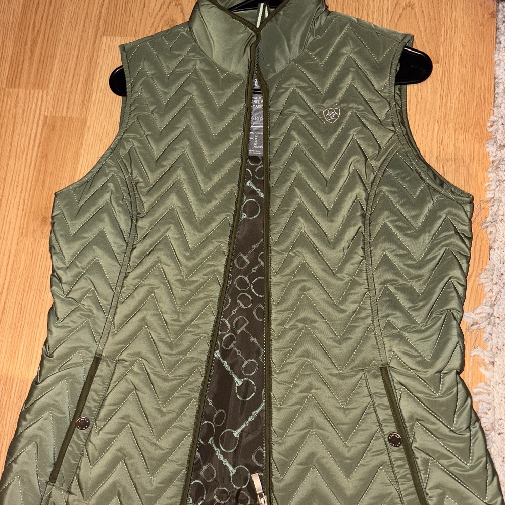 Ariat Olive green quilted vest
